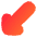 Thick Arrow Diagonal Bottom Left Icon from Flex Gradient Set