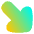 Thick Arrow Diagonal Bottom Right Large Icon from Flex Gradient Set