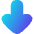 Thick Arrow Down Large Icon from Flex Gradient Set