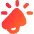 Announcement Megaphone Icon from Flex Gradient Set