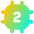 Computer Chip Two Core Icon from Flex Gradient Set