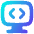 Desktop Code Icon from Flex Gradient Set