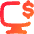 Desktop Dollar Icon from Flex Gradient Set