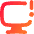 Desktop Warning Icon from Flex Gradient Set