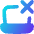 Laptop Delete Cross Icon from Flex Gradient Set