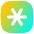 Asterisk Square 2 Icon from Flex Gradient Set