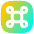 Command Square Icon from Flex Gradient Set