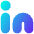Linkedin Logo Icon from Flex Gradient Set