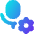 Microphone Setting Gear Icon from Flex Gradient Set