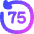Button Go Backward 75 Icon from Flex Gradient Set