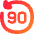 Button Go Backward 90 Icon from Flex Gradient Set