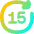 Button Go Forward 15 Icon from Flex Gradient Set