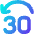 Button Jump Backward 30 Icon from Flex Gradient Set