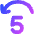 Button Jump Backward 5 Icon from Flex Gradient Set