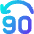 Button Jump Backward 90 Icon from Flex Gradient Set