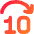 Button Jump Forward 10 Icon from Flex Gradient Set