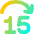 Button Jump Forward 15 Icon from Flex Gradient Set