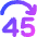 Button Jump Forward 45 Icon from Flex Gradient Set