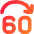 Button Jump Forward 60 Icon from Flex Gradient Set