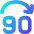 Button Jump Forward 90 Icon from Flex Gradient Set