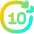 Button Skip Forward 10 Icon from Flex Gradient Set
