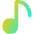 Music Note 1 Icon from Flex Gradient Set