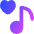 Favorite Heart Playlist Icon from Flex Gradient Set