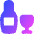 Wine Bottle And Glass Icon from Flex Gradient Set