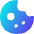 Cookie Bite Icon from Flex Gradient Set