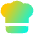 Chef Toque Hat Icon from Flex Gradient Set