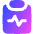Heart Rate Clipboard Icon from Flex Gradient Set