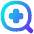 Medical Search Diagnosis Icon from Flex Gradient Set