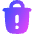 Recycle Bin Alert Icon from Flex Gradient Set