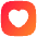 Heart Square Icon from Flex Gradient Set