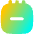 Notepad Subtract Icon from Flex Gradient Set