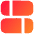 Dashboard Horizontal Rectangle Split 2 Icon from Flex Gradient Set