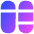 Dashboard Vertical Pills Split 5 Icon from Flex Gradient Set