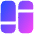 Dashboard Vertical Rectangle Split 1 Icon from Flex Gradient Set