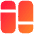 Dashboard Vertical Rectangle Split 2 Icon from Flex Gradient Set