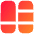 Dashboard Vertical Rectangle Split 4 Icon from Flex Gradient Set