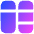Dashboard Vertical Rectangle Split 5 Icon from Flex Gradient Set