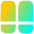 Dashboard Vertical Rectangle Split Bottom Icon from Flex Gradient Set