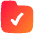 Folder Check Icon from Flex Gradient Set