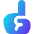 Number One Hand Icon from Flex Gradient Set