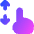 One Finger Drag Vertical Icon from Flex Gradient Set