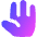 Open Hand Icon from Flex Gradient Set