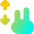 Two Finger Drag Vertical Icon from Flex Gradient Set