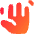Waving Hand Icon from Flex Gradient Set