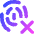Fingerprint Delete Cross Icon from Flex Gradient Set