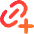 Link Chain Add Plus Icon from Flex Gradient Set